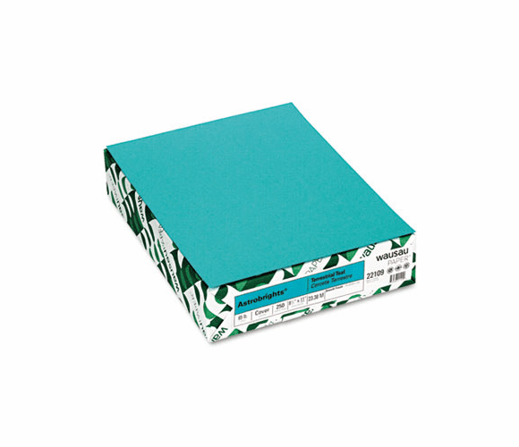 WAU21855 Astrobrights Colored Card Stock, 65 lbs., 8-1/2 x 11, Terrestrial Teal, 250 Shts By WAUSAU PAPERS