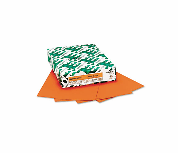 WAU22761 Astrobrights Colored Card Stock, 65 lbs., 8-1/2 x 11, Orbit Orange, 250 Sheets By WAUSAU PAPERS