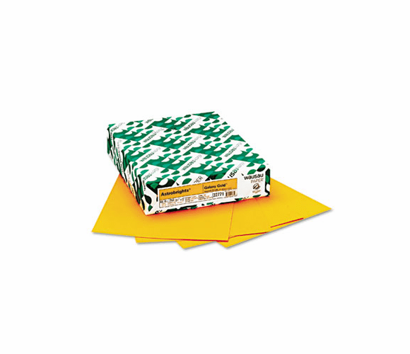 WAU22771 Astrobrights Colored Card Stock, 65 lbs., 8-1/2 x 11, Galaxy Gold, 250 Sheets By WAUSAU PAPERS