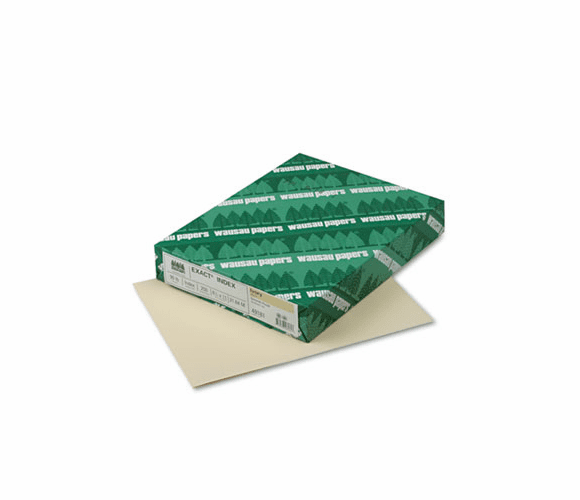 WAU49181 Exact Index Card Stock, 90 lbs., 8-1/2 x 11, Ivory, 250 Sheets/Pack By WAUSAU PAPERS