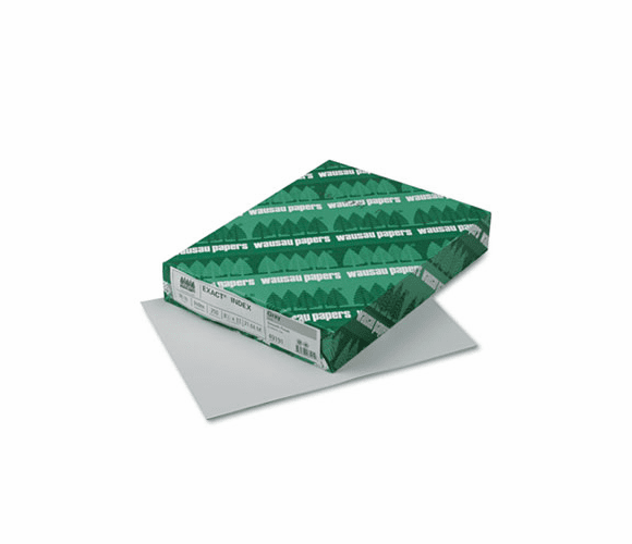 WAU49191 Exact Index Card Stock, 90 lbs., 8-1/2 x 11, Gray, 250 Sheets/Pack By WAUSAU PAPERS