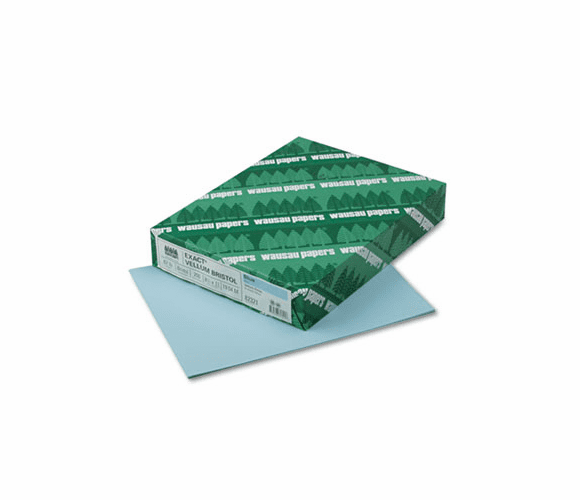 WAU82321 Exact Vellum Bristol Cover Stock, 67 lbs., 8-1/2 x 11, Blue, 250 Sheets By WAUSAU PAPERS
