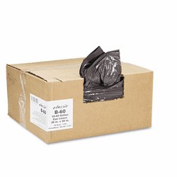 WBIB60 2-Ply Low-Density Can Liners, 55-60gal, .8 mil, 38x58 Black, 100/Carton By WEBSTER INDUSTRIES