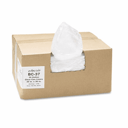 WBIBC37 Clear Low-Density Can Liners, 30 gal, .6 mil, 30 x 36, Clear, 250/Carton By WEBSTER INDUSTRIES