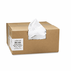 WBIBC60 Clear Low-Density Can Liners, 55-60 gal, .8 mil, 38 x 58, Clear, 100/Carton By WEBSTER INDUSTRIES