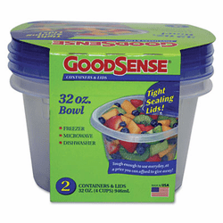 WBIGDS12DCB2 Storage Bowls and Lids, 32 oz, Clear, 2/Pack By WEBSTER INDUSTRIES