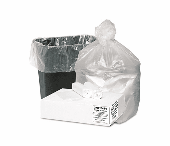 WBIGNT2424 High Density Waste Can Liners, 7-10 gal, 5 mic, 24 x 23, Natural, 1000/Carton By WEBSTER INDUSTRIES