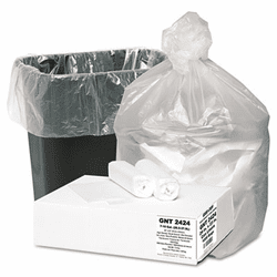 WBIGNT2424 High Density Waste Can Liners, 7-10 gal, 5 mic, 24 x 23, Natural, 1000/Carton By WEBSTER INDUSTRIES