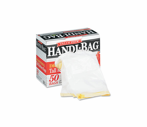 WBIHAB6DK50 Super Value Pack Trash Bags, 13 gallon, .69 mil, 24 x 27-3/8, White, 50/Box By WEBSTER INDUSTRIES
