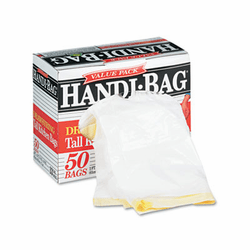 WBIHAB6DK50 Super Value Pack Trash Bags, 13 gallon, .69 mil, 24 x 27-3/8, White, 50/Box By WEBSTER INDUSTRIES