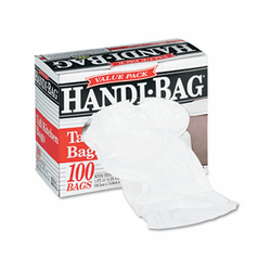 WBIHAB6K100 Super Value Pack Trash Bags, 13 Gallon, .6 mil, 23-1/2 x 29-3/8, White, 100/Box By WEBSTER INDUSTRIES