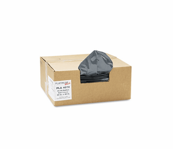WBIPLA4070 Can Liner, Super Hexene Resin 31-33 gal, 1.35 mil, 40 x 33, 100/Carton By WEBSTER INDUSTRIES