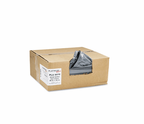 WBIPLA6070 Can Liner, Super Hexene Resin 55-60 gal, 1.55 mil, 39 x 56, 50/Carton By WEBSTER INDUSTRIES