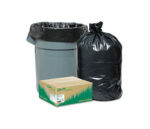 WBIRNW1TL80V Recycled Large Trash and Yard Bags, 33 gal, .9 mil, 32.5 x 40, Black, 80/Carton By WEBSTER INDUSTRIES