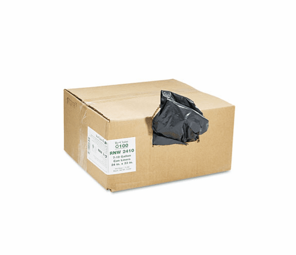 WBIRNW2410 Recycled Can Liners, 7-10 gal, .65 mil, 24 x 23, Black, 500/Carton By WEBSTER INDUSTRIES
