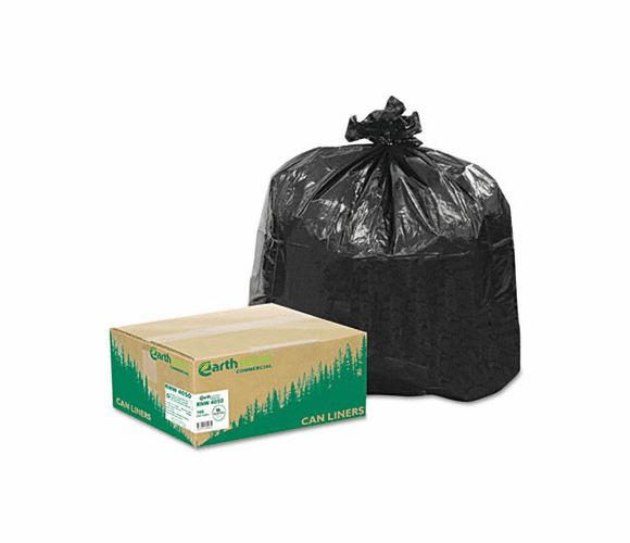 WBIRNW4050 Recycled Can Liners, 33 gal, 1.25 mil, 33 x 39, Black, 100/Carton By WEBSTER INDUSTRIES