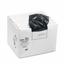 WBIRNW4860 Recycled Can Liners, 45 gal, 1.8 mil, 40 x 46, Black, 100/Carton By WEBSTER INDUSTRIES