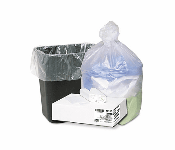 WBIWHD2408 High Density Can Liners, 7-10 gal, 8 mic, 24 x 24, Natural, 1000/Carton By WEBSTER INDUSTRIES