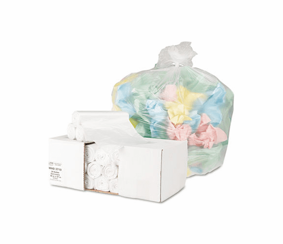 WBIWHD3710 High Density Can Liners, 30 gal, 10 mic, 30 x 37, Natural, 500/Carton By WEBSTER INDUSTRIES