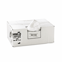 WBIWRMC48 Clear Low-Density Can Liners, 56 gal, .8 mil, 43 x 48, Clear, 100/Carton By WEBSTER INDUSTRIES