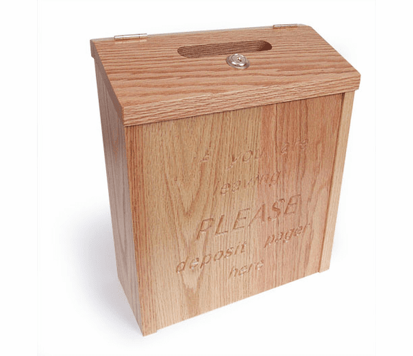 WH-DB1 Guest Paging Wooden Drop Box By LRS