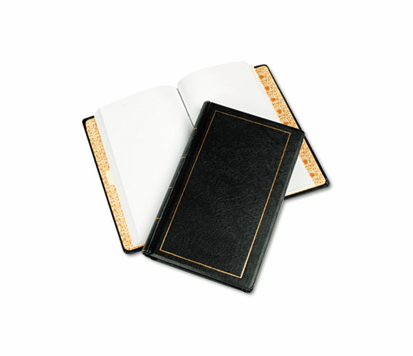 WLJ039531 Looseleaf Minute Book, Black Leather-Like Cover, 125 Pages, 8 1/2 x 14 By WILSON JONES CO.
