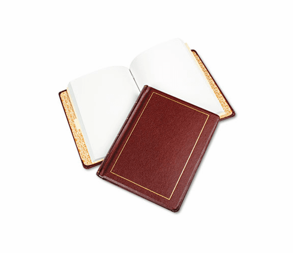 WLJ039611 Looseleaf Minute Book, Red Leather-Like Cover, 125 Pages, 8 1/2 x 11 By WILSON JONES CO.