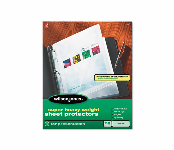 WLJ21400 Super Heavy Weight Sheet Protector, Clear, 50/Box By ACCO BRANDS, INC.