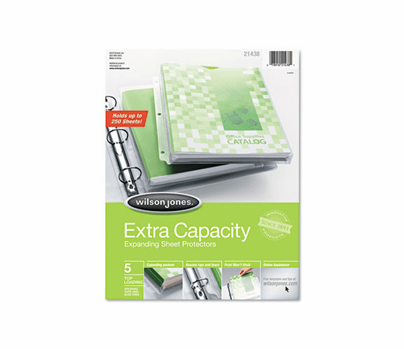 WLJ21438 Extra Capacity Sheet Protector, 5/Pack By ACCO BRANDS, INC.