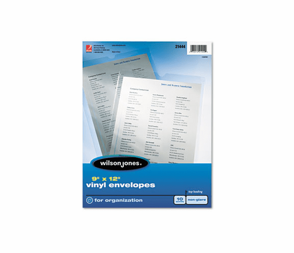 WLJ21444 Envelope Pouches, Non-Glare Finish, Clear, 10/Pack By ACCO BRANDS, INC.
