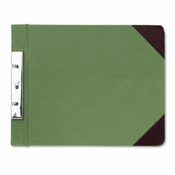 WLJ27826 Canvas Sectional Post Binder, 11 x 8-1/2, 2-3/4 Center, Green By WILSON JONES CO.