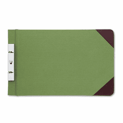 WLJ27831 Canvas Sectional Post Binder, 8-1/2 x 14, 2-3/4 Center, Green By WILSON JONES CO.
