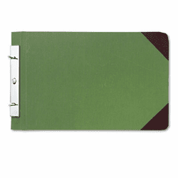 WLJ27832 Canvas Sectional Post Binder, 8-1/2 x 14, 4-1/4 Center, Green By WILSON JONES CO.