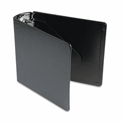 WLJ34449NLH Heavyweight Casebound DublLock Round Ring Binder, 11 x 8-1/2, 3" Cap, Black By WILSON JONES CO.