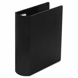 WLJ34542 Heavyweight Casebound 3 Round Ring Binder, 9-1/2 x 6, 2" Capacity, Black By WILSON JONES CO.