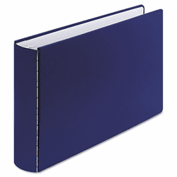 WLJ34690NB Mediumweight Casebound DublLock Round Ring Binder, 11 x 17, 2" Capacity, Blue By WILSON JONES CO.