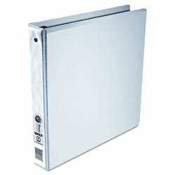 WLJ36210W Vinyl Round Ring View Binder, 8-1/2 x 5-1/2, 1" Capacity, White By WILSON JONES CO.