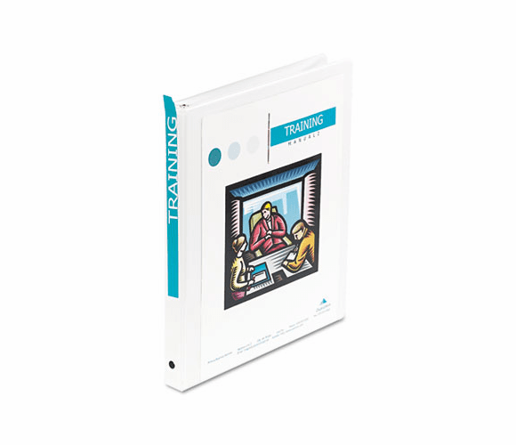 WLJ36213W Economy Vinyl Round Ring View Binder, 11 x 8-1/2, 1/2" Capacity, White By WILSON JONES CO.