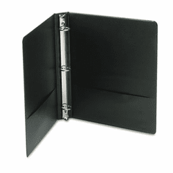 WLJ36214B Economy Vinyl Round Ring View Binder, 11 x 8-1/2, 1" Capacity, Black By WILSON JONES CO.