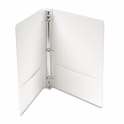 WLJ36214W Economy Vinyl Round Ring View Binder, 11 x 8-1/2, 1" Capacity, White By WILSON JONES CO.