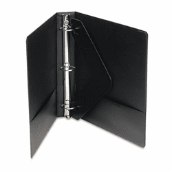 WLJ36234B Economy Vinyl Round Ring View Binder, 11 x 8-1/2, 1-1/2" Capacity, Black By WILSON JONES CO.