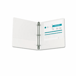 WLJ36234W Economy Vinyl Round Ring View Binder, 11 x 8-1/2, 1-1/2" Capacity, White By WILSON JONES CO.