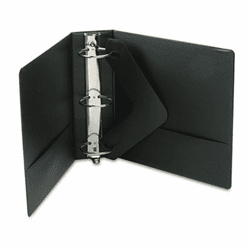 WLJ36249B Economy Vinyl Round Ring View Binder, 11 x 8-1/2, 3" Capacity, Black By WILSON JONES CO.