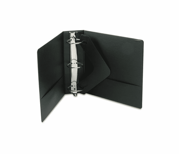 WLJ36249B Economy Vinyl Round Ring View Binder, 11 x 8-1/2, 3" Capacity, Black By WILSON JONES CO.