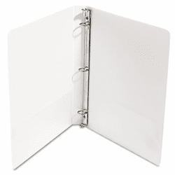 WLJ36313W Vinyl Round Ring Locking View Binder, 1/2" Capacity, White By WILSON JONES CO.