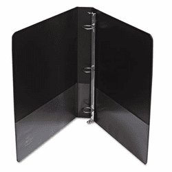 WLJ36314B Vinyl Round Ring Locking View Binder, 1" Capacity, Black By WILSON JONES CO.