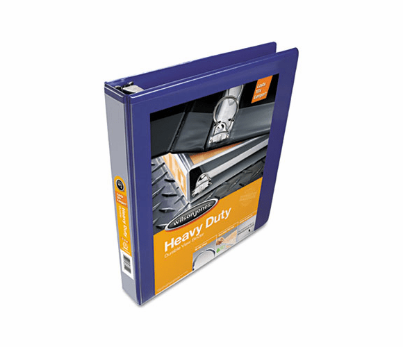 WLJ36314BL Vinyl Round Ring Locking View Binder, 1" Capacity, Blue By WILSON JONES CO.