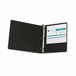 WLJ36334B Vinyl Round Ring Locking View Binder, 1-1/2" Capacity, Black By WILSON JONES CO.