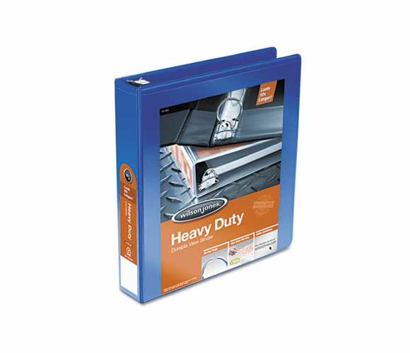 WLJ36334BL Vinyl Round Ring Locking View Binder, 1-1/2" Capacity, Dark Blue By WILSON JONES CO.