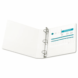 WLJ36334W Vinyl Round Ring Locking View Binder, 1-1/2" Capacity, White By WILSON JONES CO.